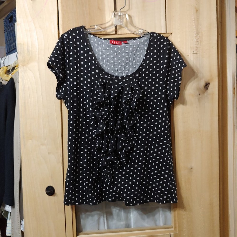Elle womens ruffle blouse  size L